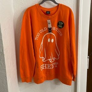 ADTN Men's Too Old For This Sheet Sweatshirt Size XXL in Orange